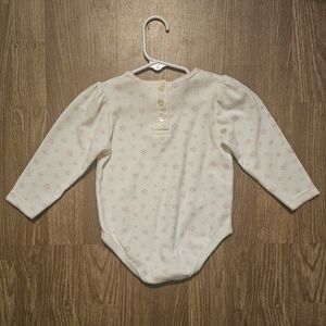 Y2k Nick Jr. Baby Girls' Pink Floral Long Sleeve Onesie